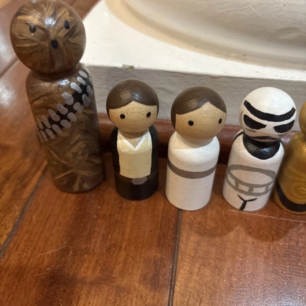 Star Wars Hand-Painted Wooden Figurine Set